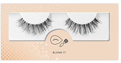 BLEND IT - Künstliche Wimpern Lotties 1769 HH I Einzigartige Form I Synthetikhaar I Transparentes und Elastisches Band I Einfache Applikation I für jedes Make-Up