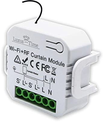 Rollladen Taster Schalter Empfänger elektrische Jalousien Fernbedienung und App WIFI + Funk WLAN Smart Steuerung Rolladensteuerung Nachrüstset (Modul für Jalousien LX-WRC01)