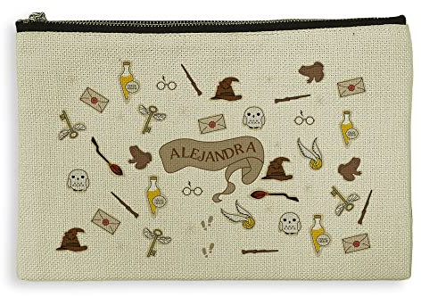 Tasche Zauberer. Freunde Tasche. Schminkkoffer. Reisen brauchen. Mäppchen. Originelles Geschenk. Leinenartiger Stoff. 15 x 24 cm. Verschiedene Ausführungen. Stoff brauchen.
