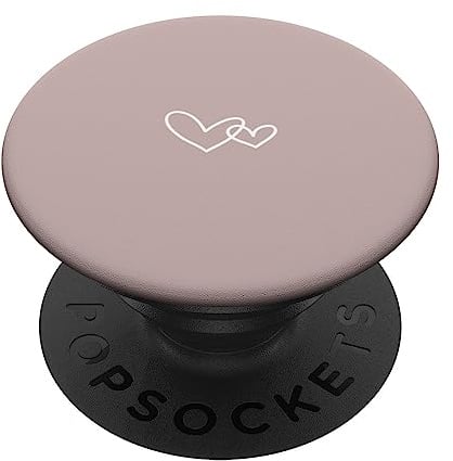 Zwei süße Herzen minimalistisches Herz PopSockets Klebender PopGrip