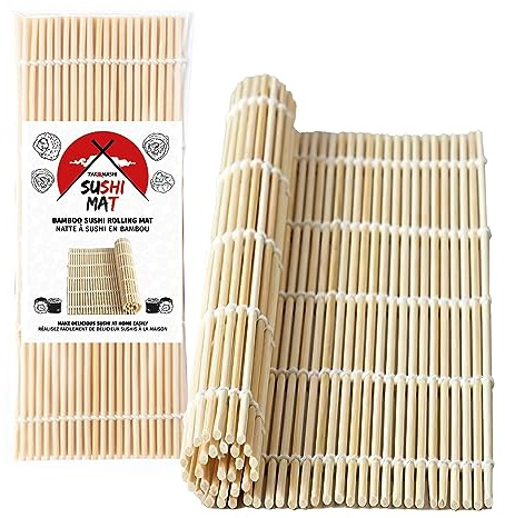 Takonashi - Natte en Bambou Spéciale Maki - 23 x 24 cm - Réalisez Facilement des Plateaux Sushis - Accessoire de Cuisine Facile à Utiliser - OriginalCup