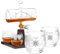 Maverton Ensemble de Carafe et 4 Verres à Whisky Gravés - 1000 ML Original Carafe - Cadeau - Boussole pour le couple