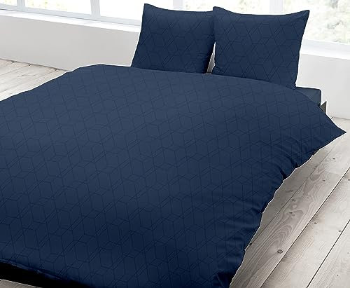 Dormisette Made in Germany Damast/Mako-Satin sehr hochwertige Bettwäsche mit Reißverschluss 155x220 80x80 (1392) ***
