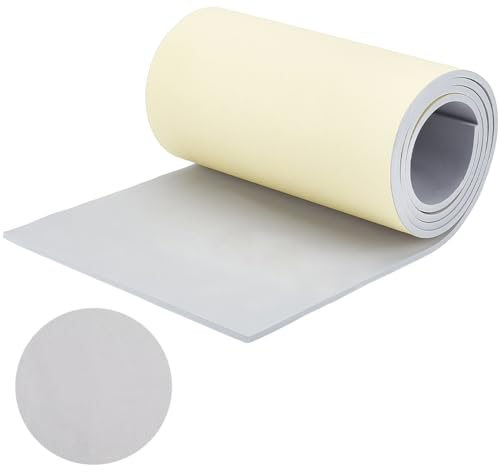 BENECREAT 20mx30cm Hellgraue Selbstklebende Eva-Schaumstoffrolle, 6mm Dicke Klebrige Polsterschaumplatten Für Scrapbooking-Bastelarbeiten, Cosplay, Kissenmöbel, Eine Lücke Stopfen