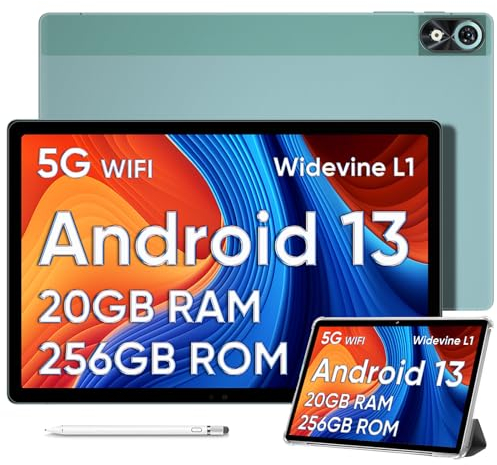 DOOGEE T10PLUS Tablet Android 13 10.51 Pulgadas Pantalla 2K Octa-Core 2.0 GHz 15GB RAM + 256GB ROM + TF 1TB / 13MP+8MP / 8250 mAh / 5G WiFi + Dual 4G LTE Verde