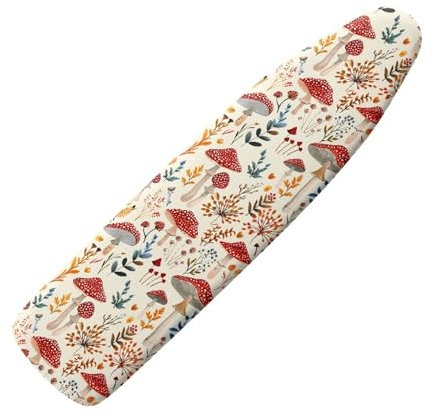 TOADDMOS Red Mushroom Flower Ironing Board Cover Scorch Resistant Ironing Board Cover Protective Cover Mesh Cloth Fabric for Standard Size Ironing Board