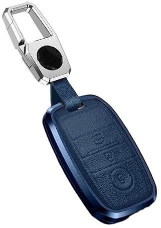 Auto Schlüsselgehäuse Leder Metall Auto Fernbedienung Schlüssel Fall Abdeckung Für KIA Für Rio Für Rio5 Für Sportage Für Ceed Für Cerato K3 KX3 K4 K5 Für Sorento Für Optima Schlüssel Gehäuse(Blanc)