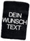 Schweissband Text Initialen Motiv Design Monogramm Schweißband mit Stickerei Sweatband Bestickt & Absorbierendes Wristband Frottee | Sport-Training-Armbad-Schweiß-Gelenk (Text - 3. Zeilen)