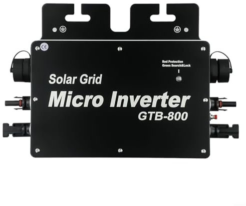 GTB-800W RC-Wechselrichter, 110-V-Solarstrom-Netzwechselrichter, intelligenter MPPT-Mikronetz-Konverter, WiFi-Steuerung, Solar-Wechselrichter-Controller, APP-Überwachung(800w 110V)