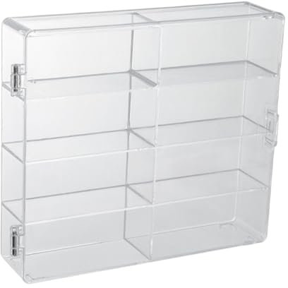 Amagogo Transparente Vitrine, Modellvitrine, Vitrine für Automodelle, bietet Platz für bis zu 8 Sammlerautos im Maßstab 1/64 aus Druckguss