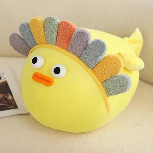 LsnDxg Kugelfisch Puppe Regenbogen Blume Kugelfisch Kissen Home Kissen Plüsch Puppe Kinder Geburtstagsgeschenk 50CM 3