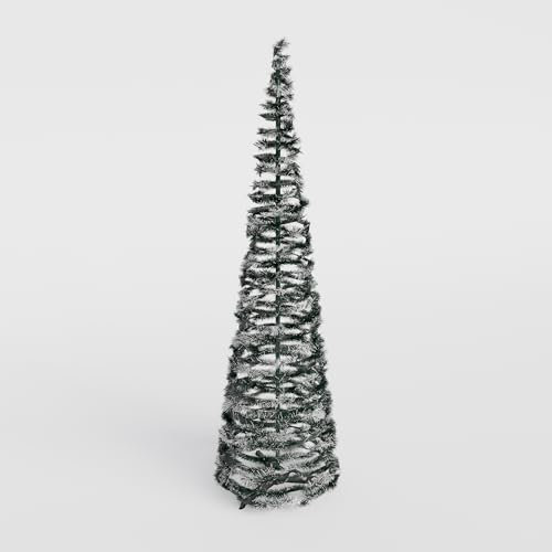ICE TOYS Albero di Natale Richiudibile Salva Spazio, Altezza Variabile (90CM + NEVE)