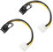 SANTUO 2 Pcs 8 Pin PCIe to Molex Power Cable,Graphics Card Power Cable,Molex to 8pin Pcie Cable,GPU Cable,Graphics Card Power Wire Adapter,19cm Black.