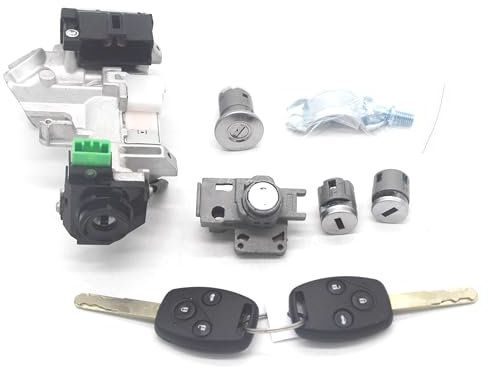 XUBOR KOMPLETTES Schloss-Set ZÜNDSCHALTER TÜRSCHLOSS Barrel Trans 2 SCHLÜSSEL MIT 46 CHIP, for Accord, 2008-2011 Türschließzylinder
