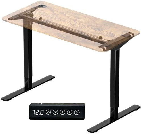 JUMMICO Tischgestell Höhenverstellbarer Schreibtisch mit Starken Motoren Tischgestell mit 3 Memory-Steuerung Für Sitz-Steh (Schwarz)