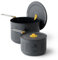 Sea to Summit Frontier Ultralight Two Pot Set for Camping, 1.3-Liter Pot and 3-Liter Pot