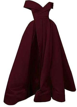 Robe Soiree De Gala Robe Longue Femme en Satin éLégante Sexy Dos Nu Fendue Spaghetti Sangle Grande Taille Couleur Unie Swing pour Bal Mariage Cocktail De Soirée Longue Mariage Party Dress