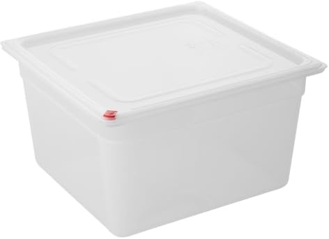 Hygiplas Click PP 2/3 GN 16.1Ltr Container with Lid, 200mm (4 Pack) | Includes 7 colour-coded clips to assist with HACCP compliance and prevent cross-contamination in busy kitchens.
