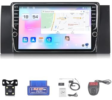 Autoradio Android 12 con navigazione GPS e Bluetooth per E53 (X5 E39 M5 E38) 1999-2007,9 IPS,DSP 4G integrato,WIFI,Car Play,Android Auto,GPS,navigatore satellitare,Octa-Core,FM AM Radio RDS DAB+ SWC