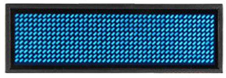 YUOIUX Digitales LED-Namensschild, programmierbar, scrollend, wiederaufladbar, für Messen, Visitenkarten