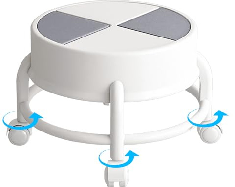 Tabouret Roulant Bas, Tabouret Roulant Basse Hauteur | Siège de Chaise roulante Basse Hauteur avec routtes | Siège Bas pour la Maison, Salon, escabeau Mobirobuste, Tabouret à routtes