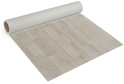 Internethandel Pfordt CV Bodenbelag Lugana Holz Optik Grau 300x200 cm | PVC Boden in Holzoptik für Wohnzimmer, Schlafzimmer und Flur, 0,7 mm Gesamtdicke und Nutzungsklasse 21
