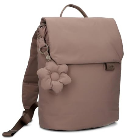 Zwei Damen Puffer City-Rucksack HANNAH HAR13 mit 7 Liter Volumen, Reißverschlussfächern, gepolstertem Trennfach, recyceltes Polyester, wasserabweisend (off-white) (cappuccino)