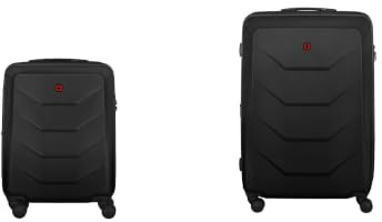 Wenger Prymo 2 Piece Luggage Set Carry-On & L Suitcase Expandable | Hard-shell suitcases with 36/43 l and 93/107 l volume, TSA lock, double coil zip and smooth double spinner wheels