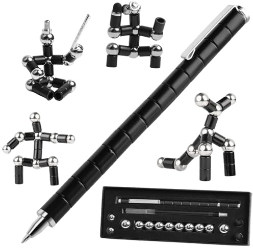 Stylo MagnéTique, Stylo Magnétique Multifonctionnel Amusant Stress Elimination Stylo à Bille Stylo Métallique Cool Pen Gadget Cool, Créatifs Drôle stylo, Cadeau Ado GarçOn
