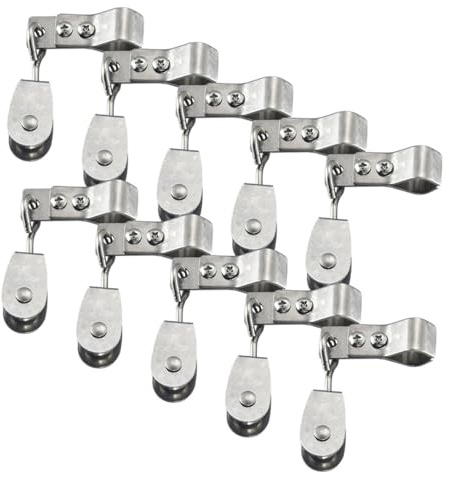 Muuookka Voile D'Ombrage Poulie en Acier Inoxydable 10 Pièces Clips Lourds Fixations pour Pergola Voile D'Ombrage Clamps pour Toile D'Ombrage