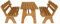 Gartengruppe Gartenmöbel Gartengarnitur Sitzgruppe Garten 3-tlg Kiefer massiv