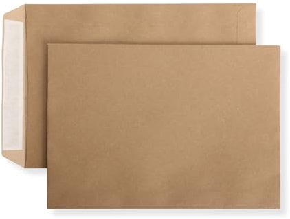 400 St. Versandtaschen Briefumschläge B5 braun haftklebend ohne Fenster 176 x 250 mm HK