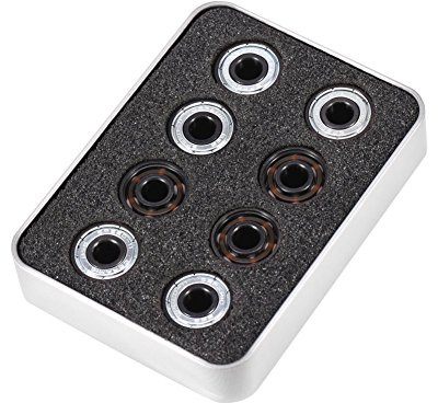 Skateboard Bearings, 16-Piece Set for Inline Roller Skates & Skating Shoes, High Performance 608 Bearings with Single-Side Ceramic Balls, Durable & Precision Designed for Speed