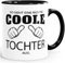 So sieht ein richtig eine richtig coole Tochter aus Tasse Familie MoonWorks® schwarz unisize