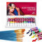 12 couleurs de maquillage professionnel non toxique et tubes de peinture corporelle, maquillage d'halloween avec 10pieces hypoallergéniques extrémité effilée ronde nylon brosse à cheveux