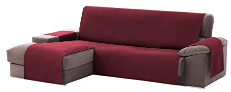 Textil-home Adele Chaise Longue Sofa Bezug, Schutz für Linke Arm Gesteppte Sofas. Größe -240cm. Farbe Rot (Vorderansicht)