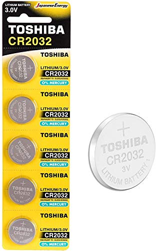 TOSHIBA Batteria a bottone al litio CR2032, 3 V, 5 pezzi