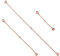 LONAGO 3 STÜCKE 925 Sterling Silber Halskette Extender Kette Armband Extender für Schmuckherstellung (Rose Gold)