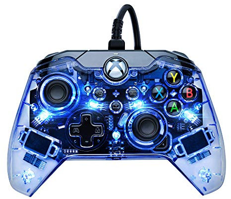 PDP Afterglow Noir, Bleu, Transparent USB Manette de Jeu Analogique/Numérique Xbox One, Xbox Series S, Xbox Series X