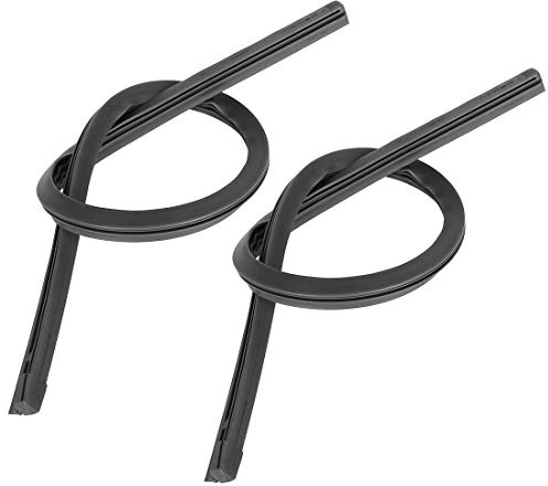 X AUTOHAUX 500mm 20 8x10mm 3 Section Windshield Wiper Blade Refills | for Car, Rubber, 2pcs