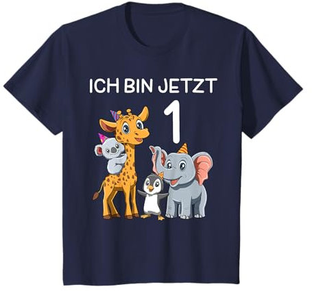 Süße Kinder & Zoo 1 Geburtstag- 1 Jahr alt Geschenk T-Shirt