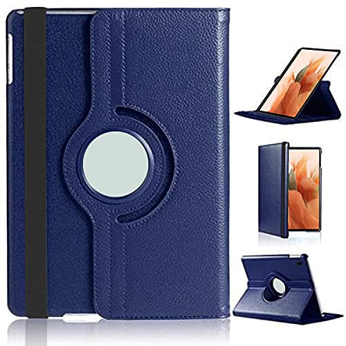 DN Technology Case For Samsung Galaxy Tab S8 Plus / S7 FE / S7+ 12.4 inch Multi Angle 360° Rotating Smart Folio Protective Tablet Cover with S Pen Holder (BLUE)