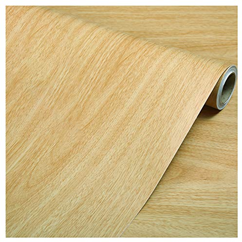 bandezid Möbelfolie Selbstklebend selbstklebend Dekorfolie Möbelfolie Tapete Möbelsticker Aufkleber Wand für Schrank Selbstklebende Folie-Gelber ahorn 122cmx15m(48inx49.2ft)