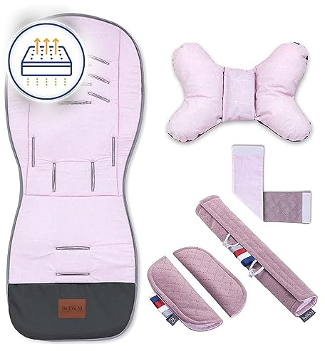 Atmungsaktive Sitzauflage Kinderwagen, Sitzauflage Buggy Sommer - Kinderwagen Zubehör - Universal - Kinderwagen Einlage mit Anti-Schock-Kissen, buggy einlage sommer – Aurora