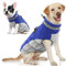 AOFITEE Großer Hundemantel, Warme Hundewinterjacke mit Eingebautem Geschirr, Reflektierender Hundemantel Schneeanzug für den Winter, Winddichte Hundefleecejacke für Französische Bulldogge