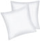 Fittia 2er-Set Satin Kissenbezug Premium Kopfkissenbezug Kissenhülle Haar- und Hautpflege Seidig mit Reißverschluss, Weiß, 40x40cm