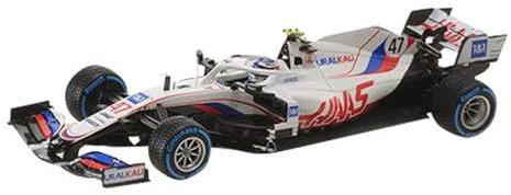 Minichamps 417211347 1:43 Uralkali Haas F1 Team VF-21-Mick Schumacher-Belgien GP 2021 Sammlerstück Miniaturauto, mehrfarbig