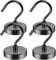 4 Pack Black Magnetic Hooks, 100 lbs+ Magnetic Hooks Heavy Duty, Super Strong Neodymium Magnet with Hook for Hanging, Fridge Magnet Hook for Cruise, Grill, Garage, Kitchen, Workplace