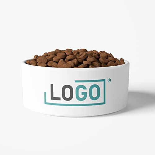 Ciotola per cani in ceramica personalizzata con il tuo logo | Progetta la tua ciotola per l'alimentazione (Logo)