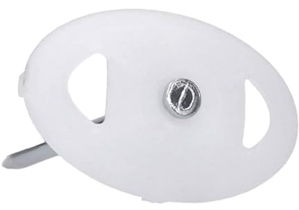 200 Stück Nagelscheiben Ø 3x50 mm mit Montagenagel Stahl oval Weiß